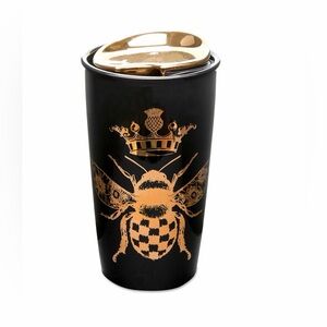 6” MacKenzie-Childs Travel Mug RARE QUEEN BEE ceramic